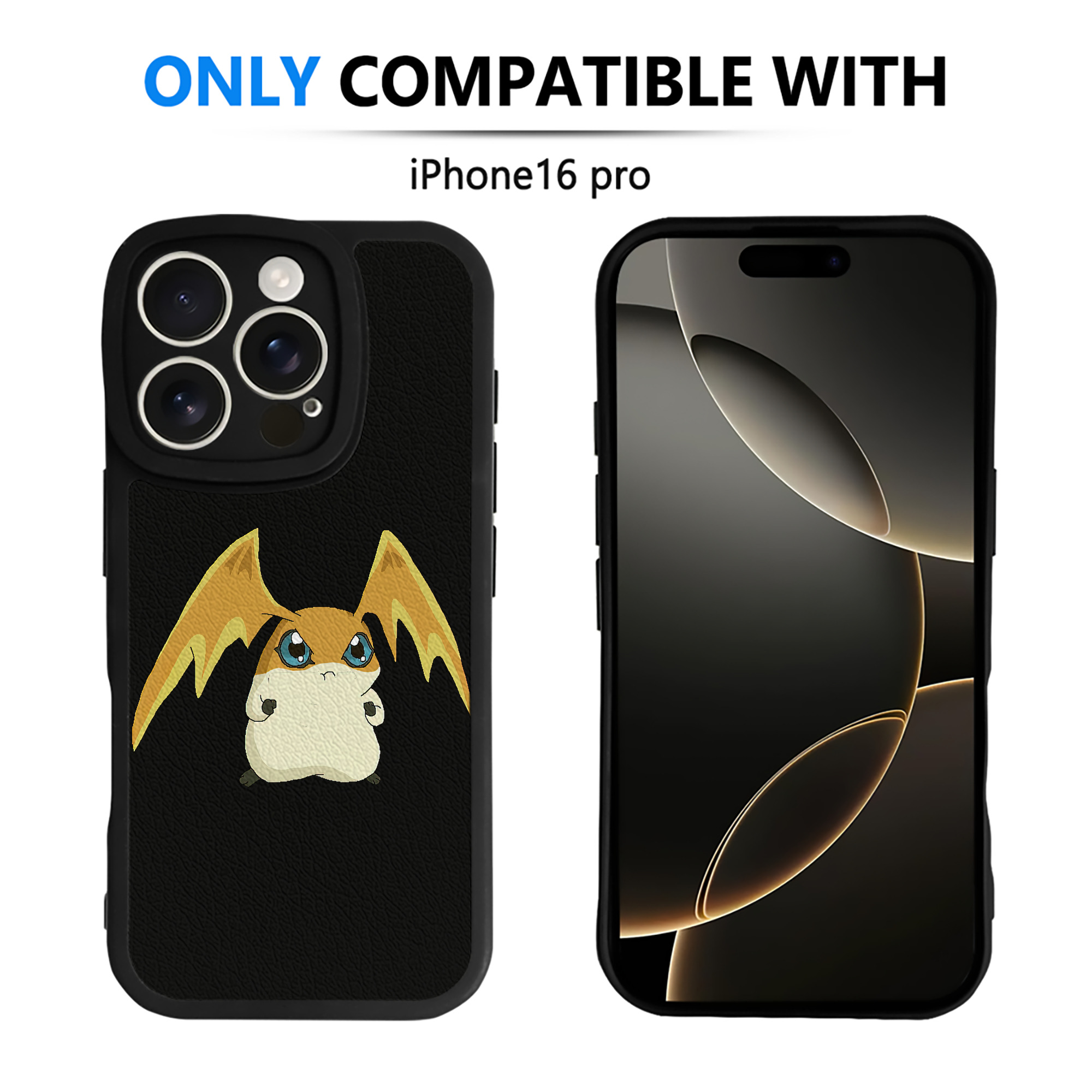 （画像用） Digimon デジタルモンスター/デジモン 【iPhone 16シリーズ対応】シリコンスマホケース（レザー調） 材質：シリコン